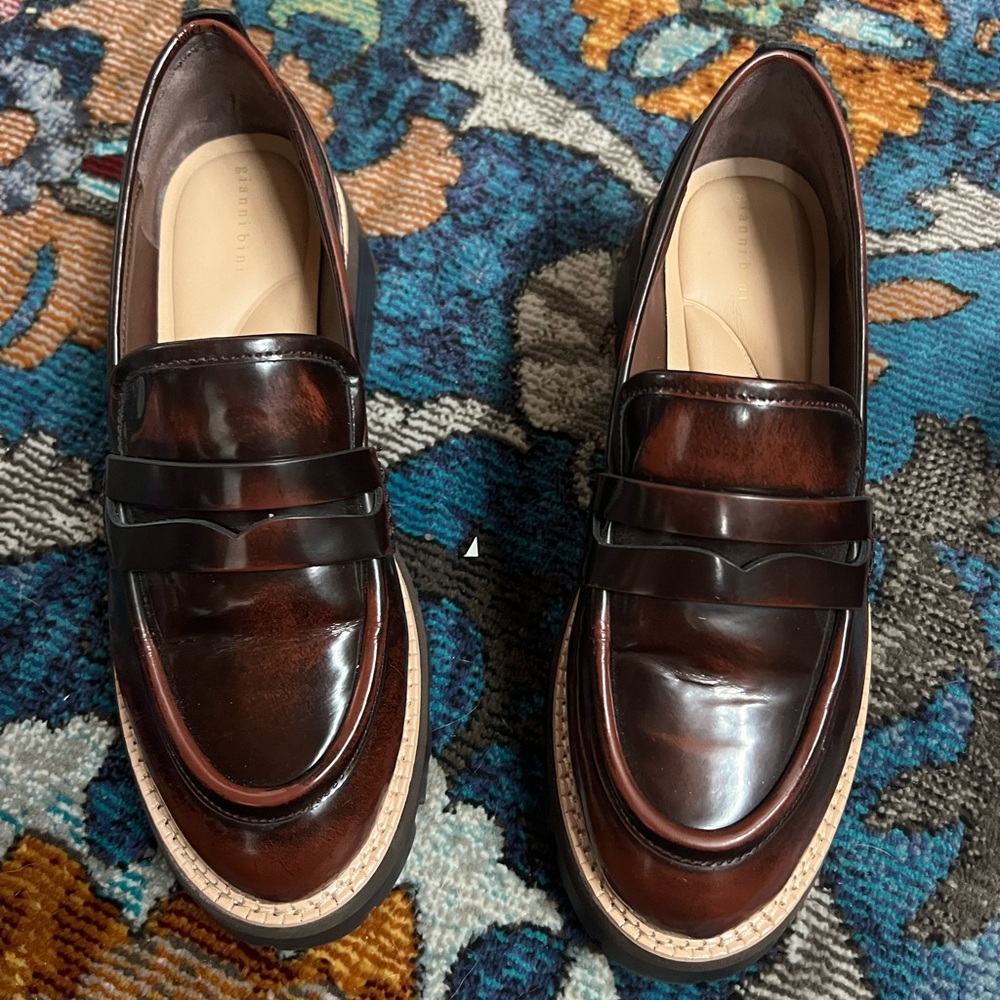 Gianni Bini Dark Brown and Black Loafers